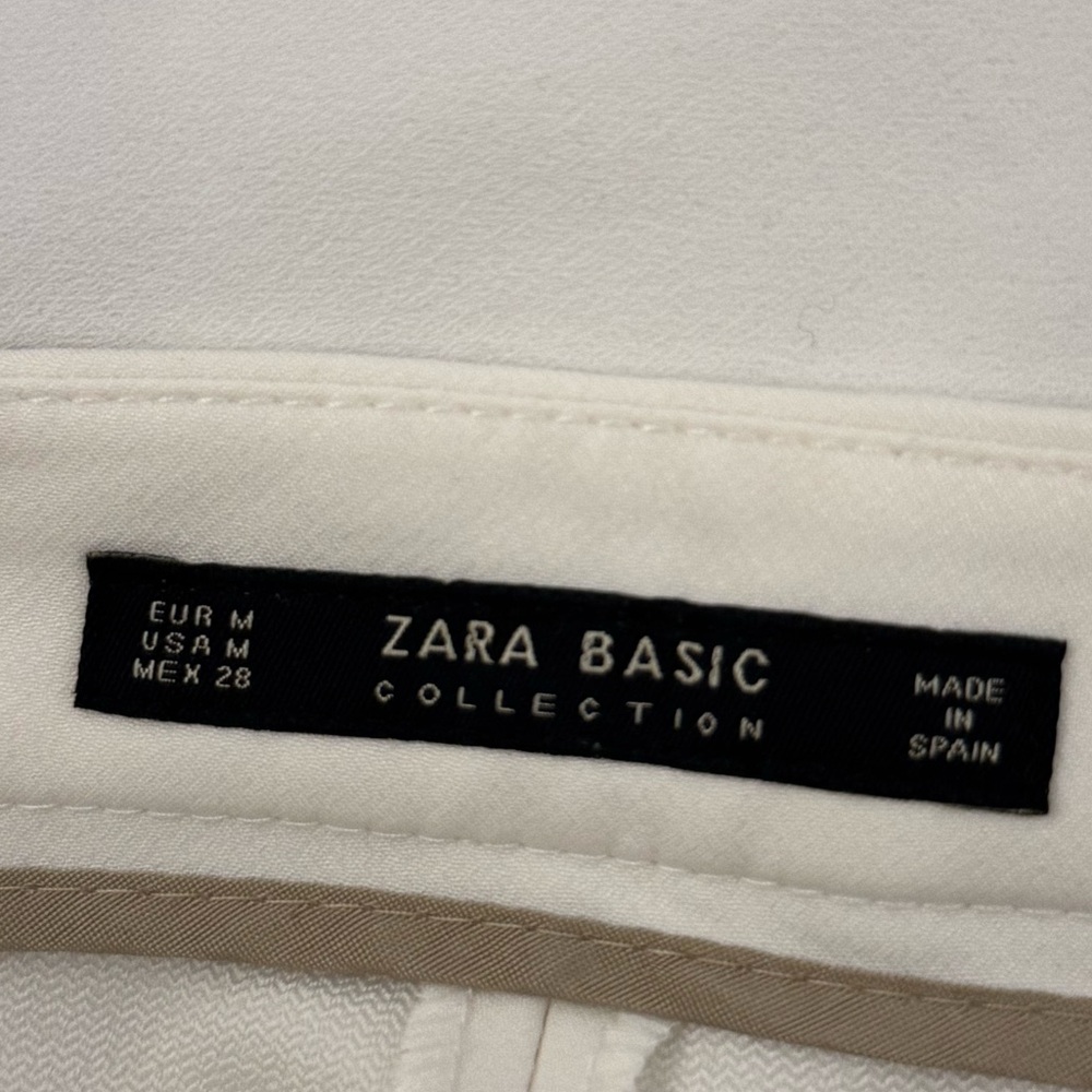 Zara Basic Collection White Trousers - image 3